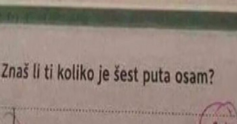 Učenik je napisao urnebesan odgovor u školskom zadatku i dobro zeznuo učiteljicu, ovo je hit