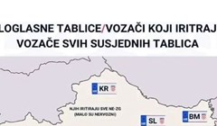 Fotka prikazuje najomraženije registarske oznake u pojedinim hrvatskim regijama, mnoge će naljutiti