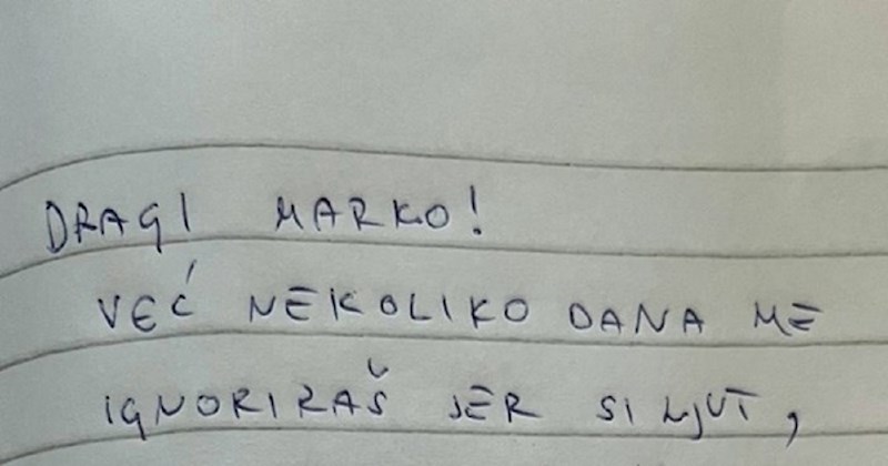 Naljutio se na ženu pa mu je ostavila poruku zbog koje bi joj odmah mogao sve oprostiti, ovo je hit