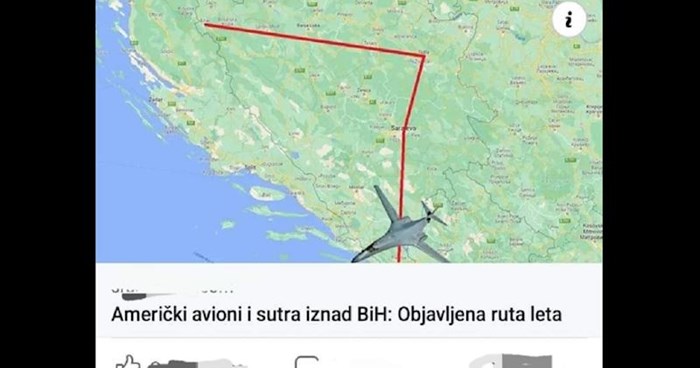 Komentar na rutu kojom će američki avioni preletjeti BiH izazvao je salve smijeha u regiji, hit je!
