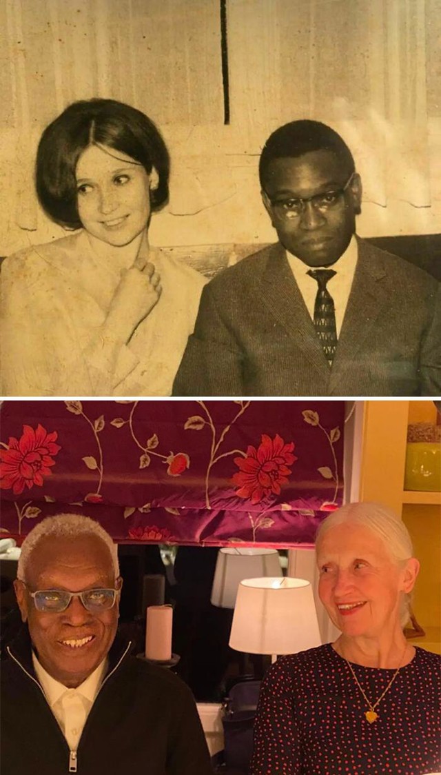 Roditelji na dan vjenčanja 1964. i ponovno 2021.