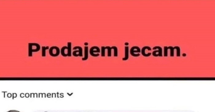 Tip prodaje ječam preko FB oglasa, morate vidjeti što mu je prijatelj komentirao