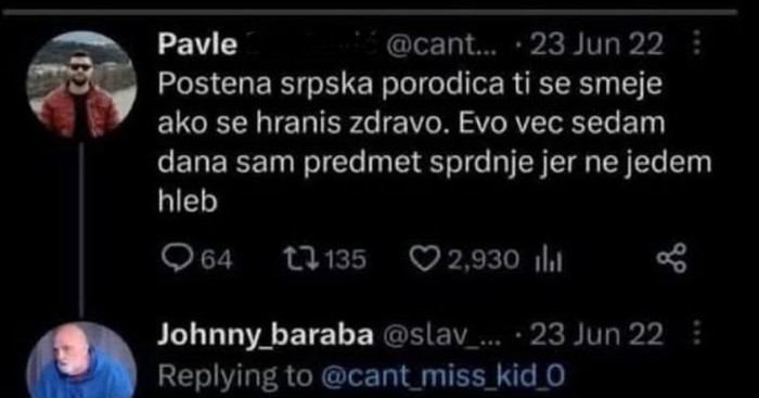 Požalio se da ga obitelj zeza zbog zdrave prehrane. Odgovor oca izazvao je salve smijeha na IG-u!