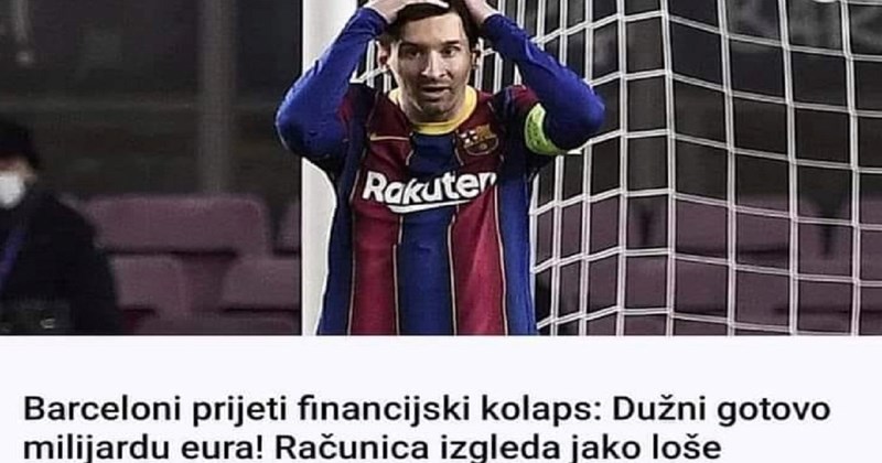 Komentar na financijske poteškoće u Barceloni hit je na Fejsu, posebno će nasmijati starije fanove