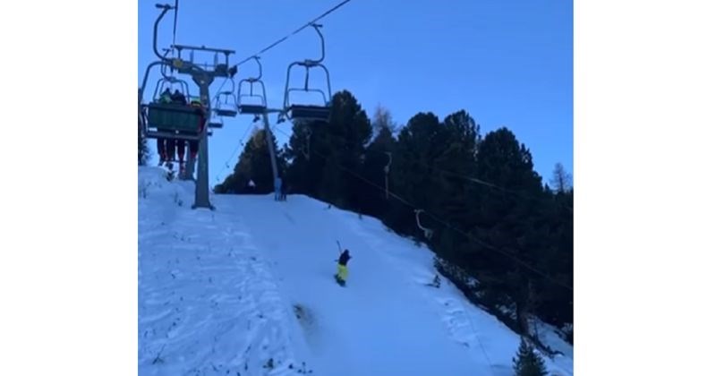 Nespretni snowboarder izazvao je štetu epskih razmjera nakon krivog poteza na žičari, video je hit