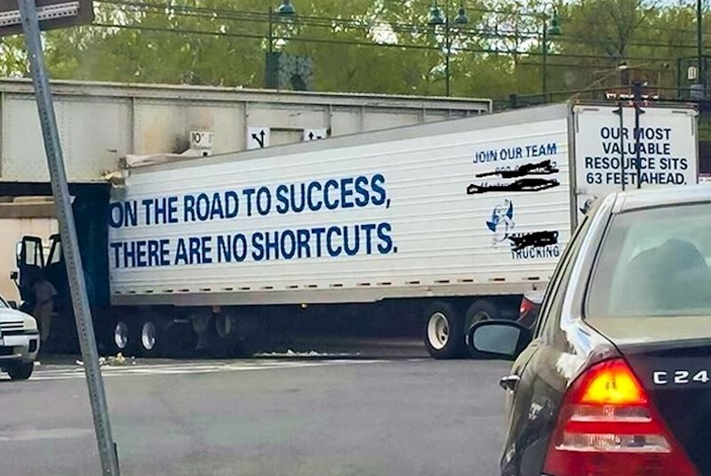 1. A vlastiti natpis mu je govorio da nema prečaca na putu do uspjeha...