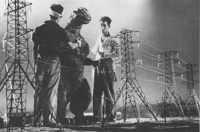 Na snimanju Godzille 1954.