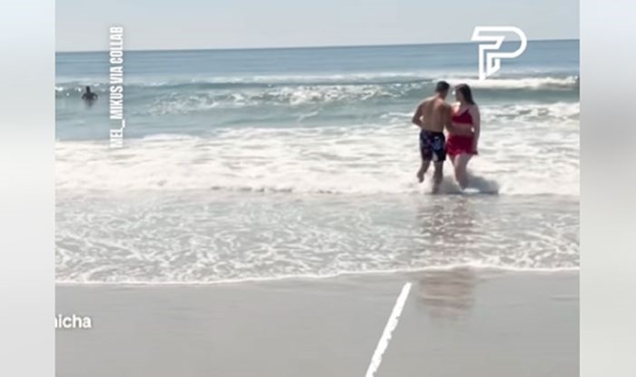 Par je snimao romantični video za uspomenu kad su u kadar uletjeli nenadani gosti. Video je predivan