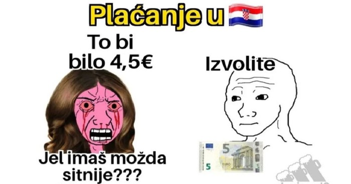 Fora o razlici u sredstvima plaćanja kod nas i u BIH hit je na Fejsu, urnebesna je!