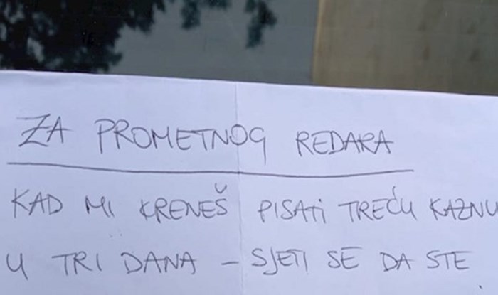 Tip u Splitu na autu je ostavio poruku prometnom redaru koji mu stalno piše kazne, morate vidjeti!