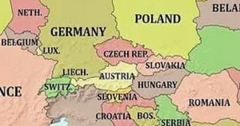 Mapa prikazuje kako bi izgledala Europa kada bi se razina mora smanjila za 1 km, zanimljiva je