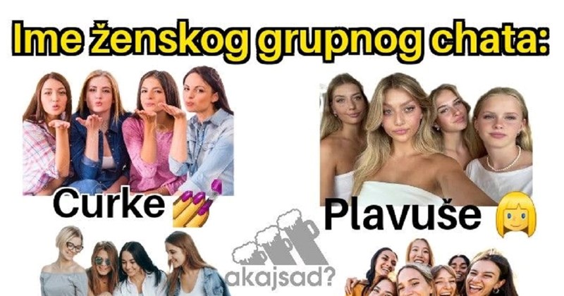 Fora o razlici između naziva muških i ženskih grupnih chatova hit je na Fejsu, lajkaju je tisuće