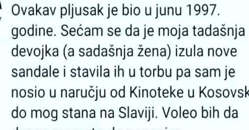 Tip se prisjetio romantičnog trenutka iz mladosti, urnebesni komentar ukrao je svu pažnju