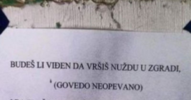 Stanari zgrade u Nišu ostavili su bijesnu poruku jednom od susjeda, razlog će vas zgroziti