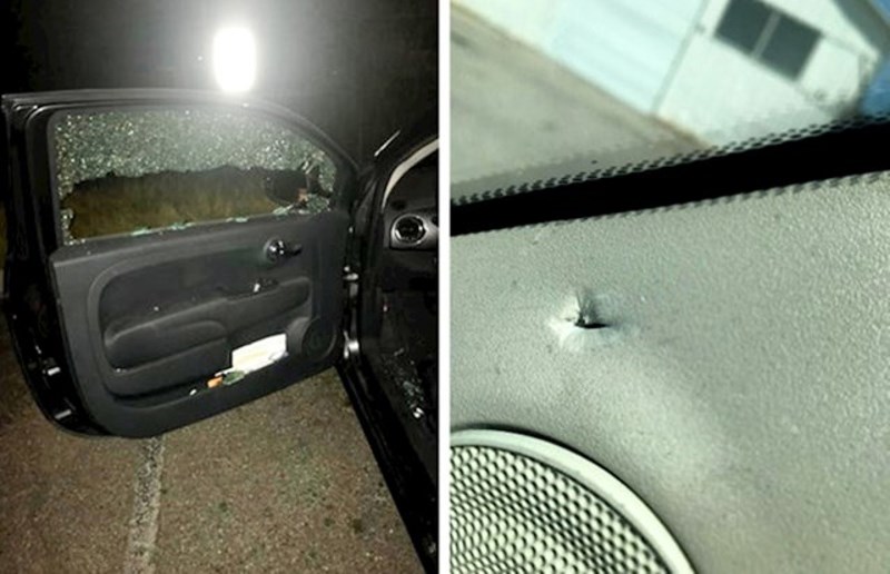 "Čuo sam hitac na ulici dok sam se spremao za posao. Kada sam krenuo prema autu, shvatio sam da je metak zalutao u njega. Sreća da nisam bio unutra"