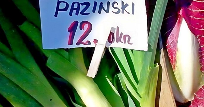 Fotka s pazinske tržnice izazvala je salve smijeha u regiji, morate vidjeti natpis na poriluku