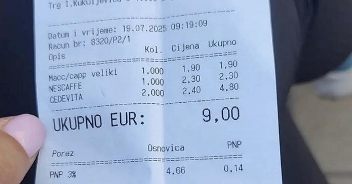 Račun fotkan u kafiću na Cresu ovih se dana munjevito širi mrežama i ne, nije zbog cijena