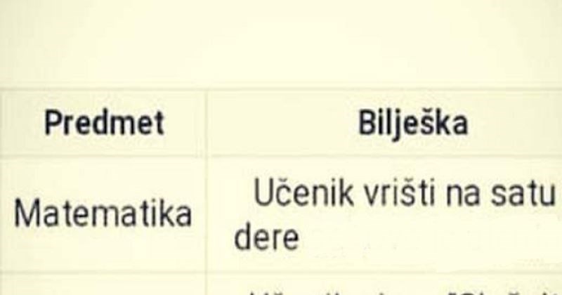 Fejsom se širi bizarna bilješka iz e-Dnevnika, nekima je smiješna, drugima zabrinjavajuća