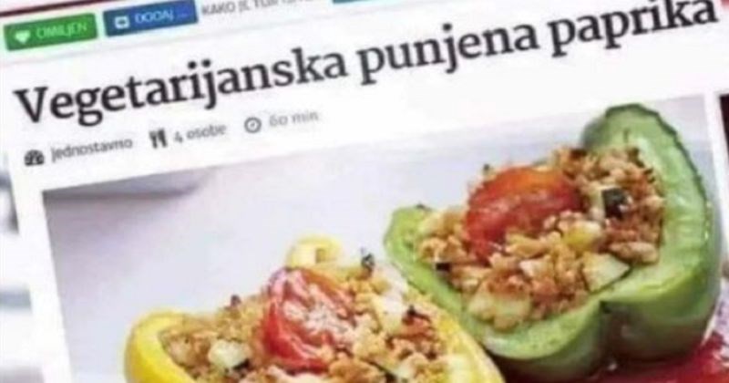 Komentar jedne žene na recept za vegetarijanske punjene paprike srušio je internet, hit je!