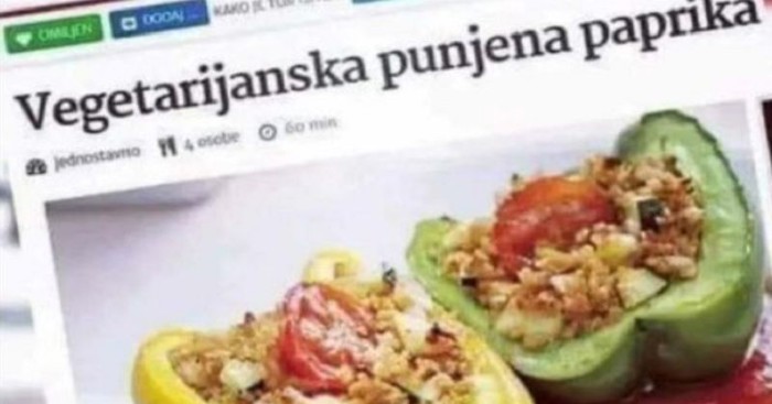 Komentar jedne žene na recept za vegetarijanske punjene paprike srušio je internet, hit je!