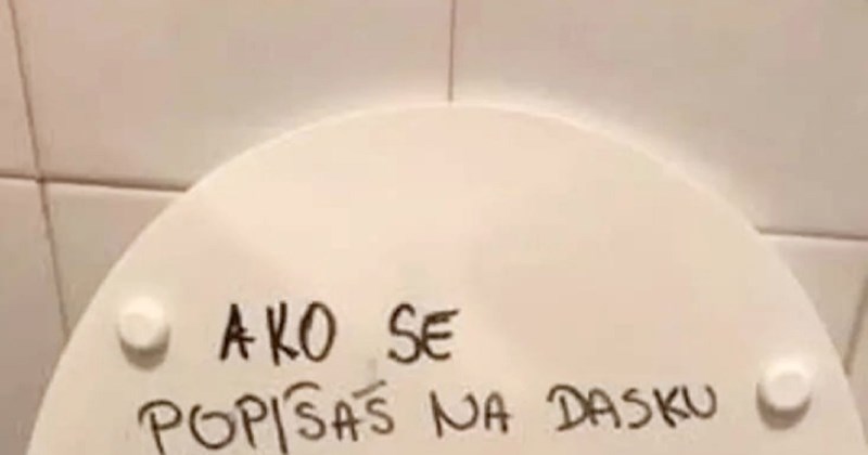 Mama je sinu ostavila poruku ni više ni manje nego na wc dasci, morate ju vidjeti