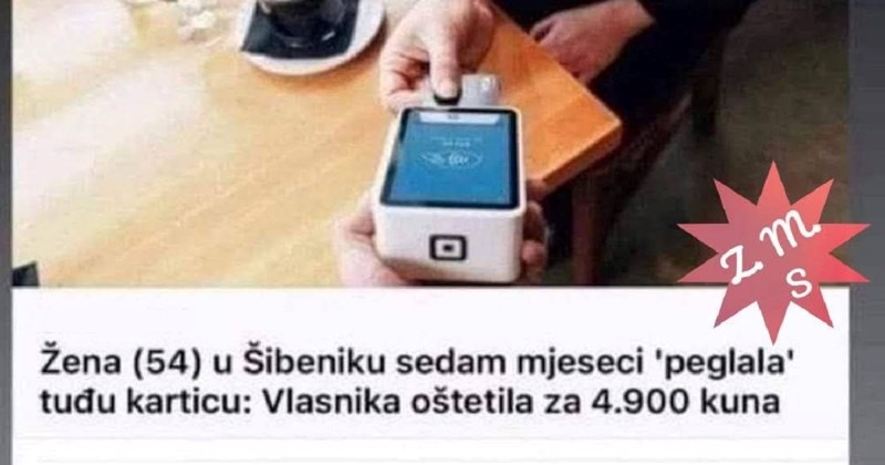 Komentar tipa na vijest o skromnoj kradljivici iz Šibenika hit je na Fejsu, genijalan je!