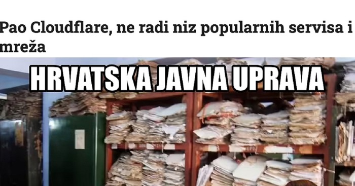 Nakon pada Cloudflarea, Fejsom se dijeli ova urnebesna fora o hrvatskoj javnoj upravi