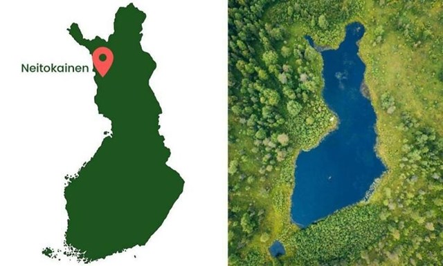 Postoji jezero u Finskoj, koje izgleda kao Finska