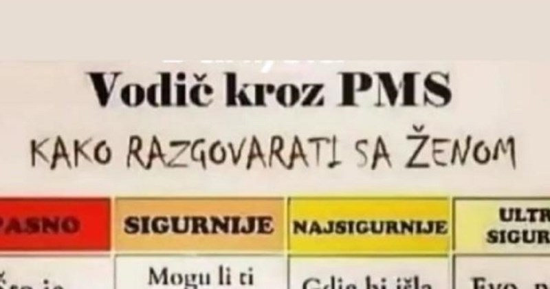 Netko je napravio vodič za razgovor sa ženama u PMS-u, apsolutni je hit