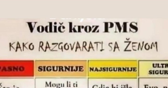 Netko je napravio vodič za razgovor sa ženama u PMS-u, apsolutni je hit