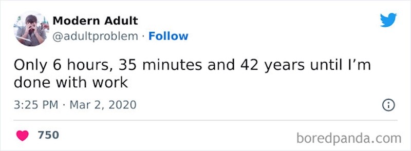 Još samo 6 sati, 35 minuta i 42 godine do mirovine