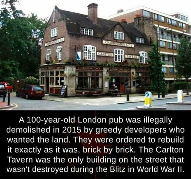 Londonski pub koji je srušen pa ponovno izgrađen