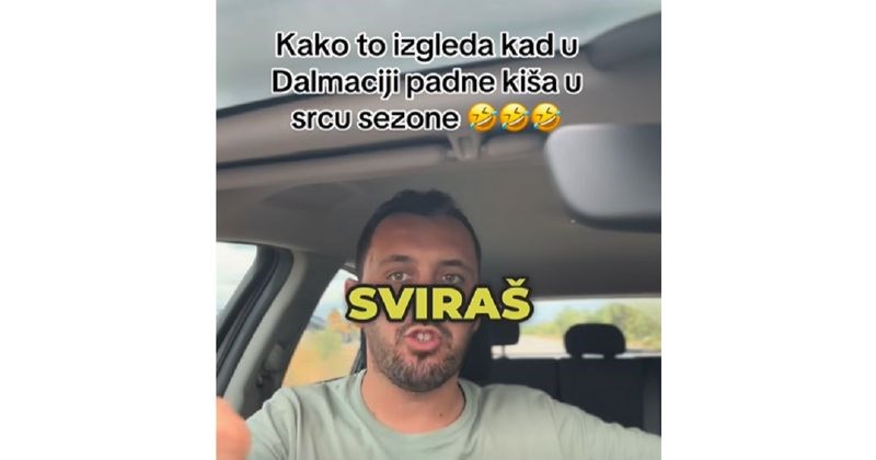 Tip je napravio video o stanju u Dalmaciji kad ljeti padne kiša. Mnoge će naljutiti, ali je pogođen