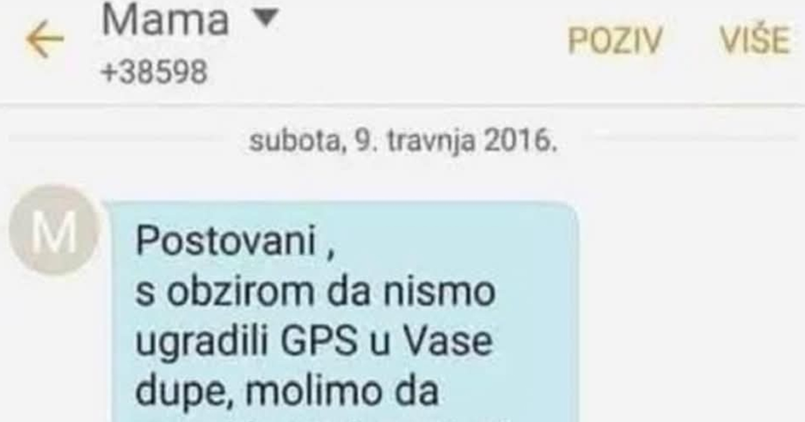 KRALJEVI SARKAZMA: Nije se javio roditeljima, pa dobio poruku zbog koje se poželio sakriti pod kamen