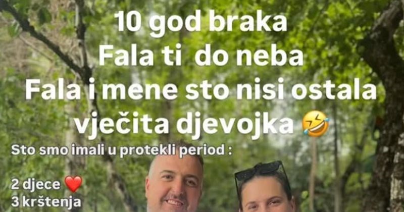 Čestitao je ženi 10. godišnjicu neobičnom objavom, sada je hit u čitavoj regiji