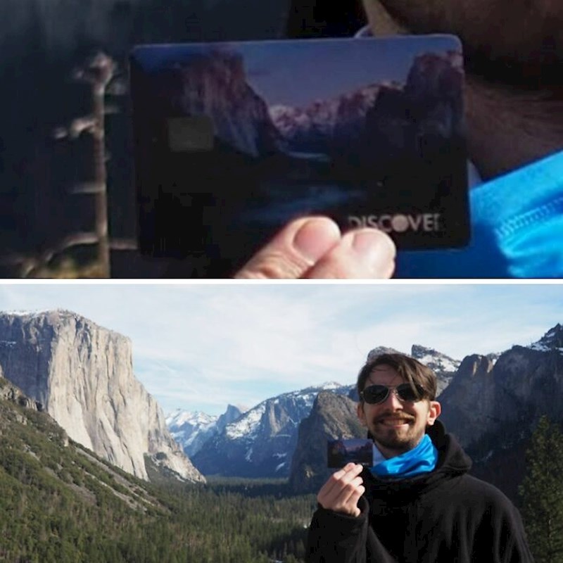 Ugledao sam poznat prizor dok sam planinario. Sjetio sam se da je to slika s moje kartice!