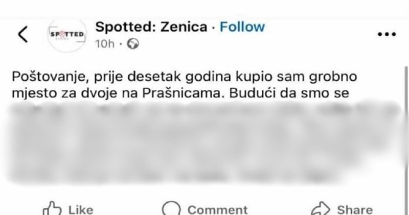 Tip je objavio da poklanja grobno mjesto, nećete znati je li komičniji oglas ili prvi komentar