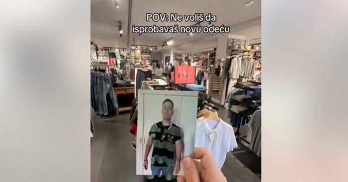 Tip mrzi probavanje odjeće u trgovini pa je smislio urnebesan način da to zaobiđe, ideja je prejaka