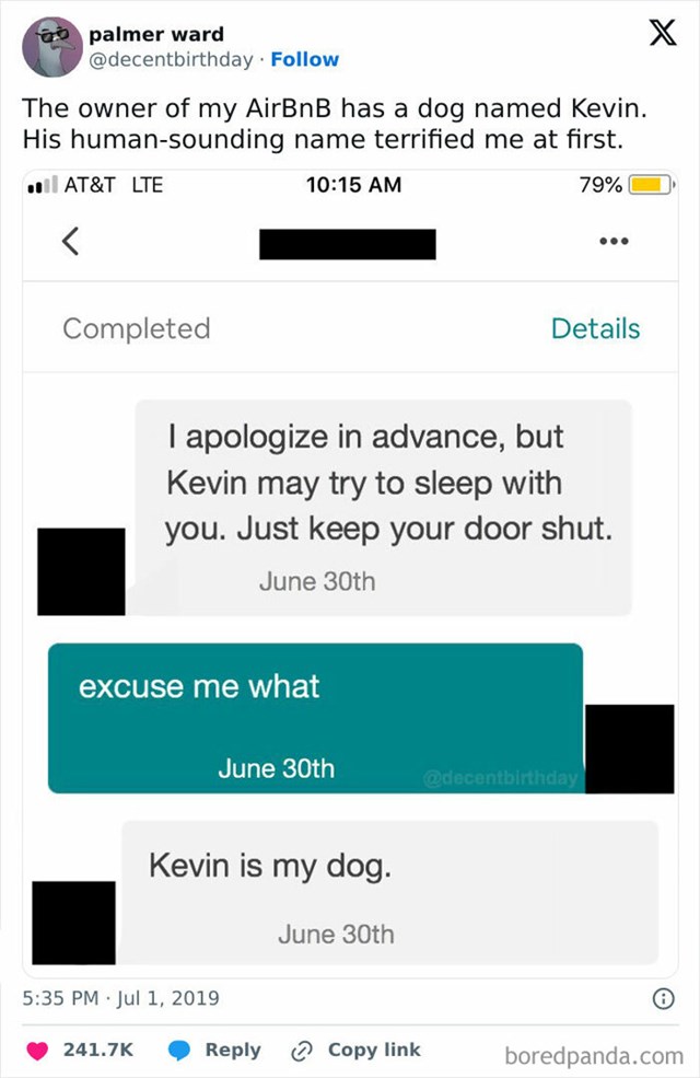Vlasnik apartmana poslao mi je najčudniju moguću poruku- neki Kevin će možda doći prespavati kod mene