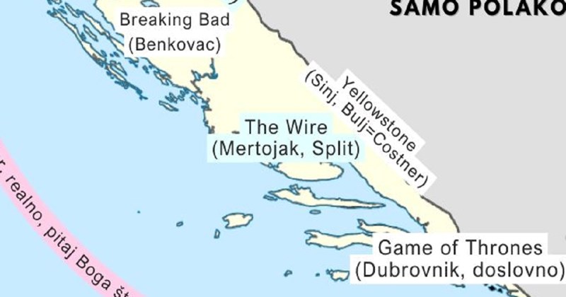 Netko je smjestio popularne serije u hrvatske gradove prema radnji, fotka je teški hit