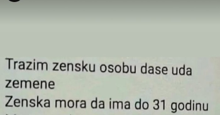 Gastarbajter traži ženu za brak. Detalji u oglasu su, blago rečeno, urnebesni