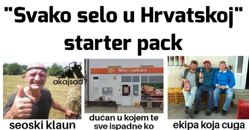 Fora prikazuje obveznu "opremu" svakog, ali baš svakog našeg sela! Urnebesna je!