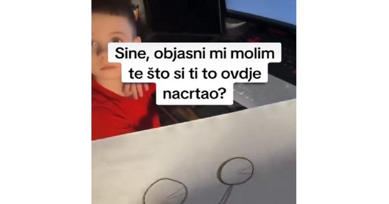 Tata se zabrinuo kad je vidio sinov crtež i tražio je objašnjenje, uslijedio je urnebesan zaokret