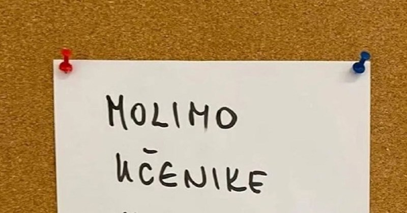 Učitelji iz jedne škole negdje u Dalmaciji ostavili neobičnu poruku učenicima, fotka je hit na Fejsu