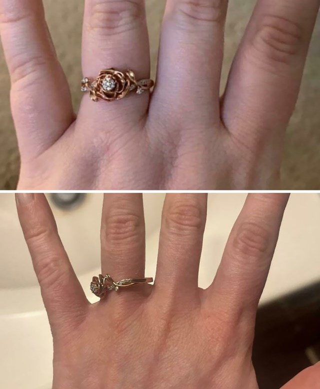 Moji prsti prije i nakon gubitka 60 kg