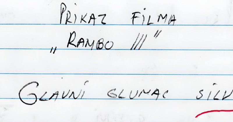 Učenici su trebali analizirati omiljeni film, morate vidjeti detalj u ovom osvrtu na Ramba