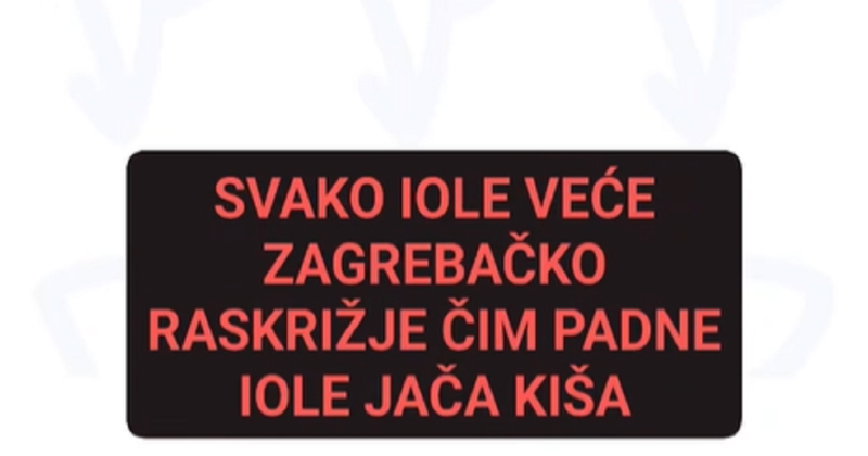 Fora o kaosu na zagrebačkim cestama kada padne kiša hit je na mrežama, totalno je pogođena
