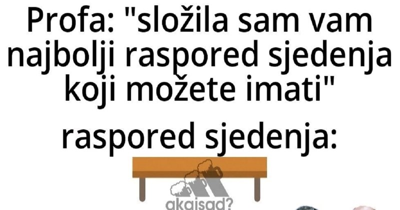 Ovih dana Hrvatsku je nasmijala fora o rasporedu sjedenja u školi, morate ju vidjeti
