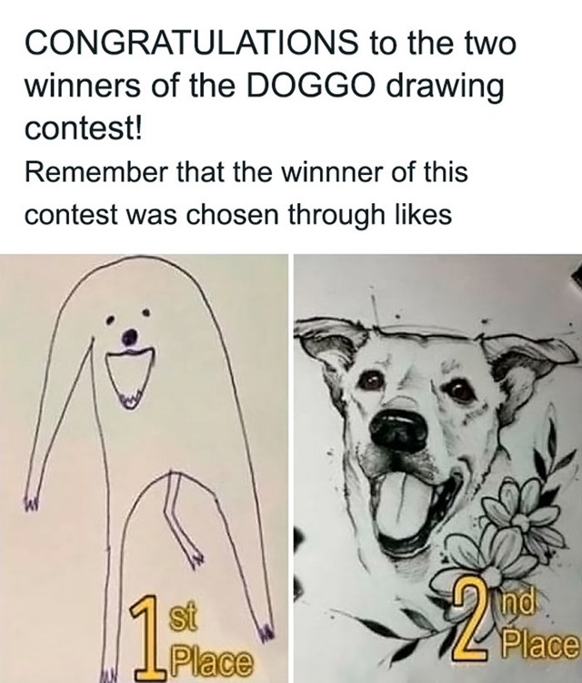 Kada lajkovi na Fejsu određuju pobjednika natjecanja u crtanju- dobijete ovo: