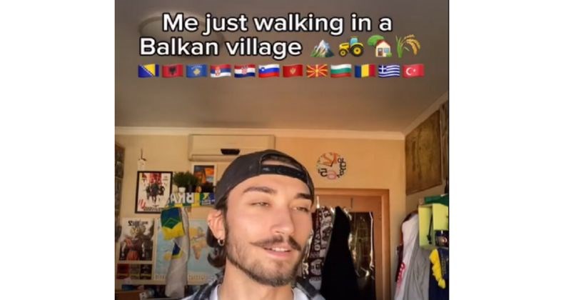 Fora video prikazuje dvije stvari koje se dogode baš svakom posjetitelju bilo kojeg balkanskog sela